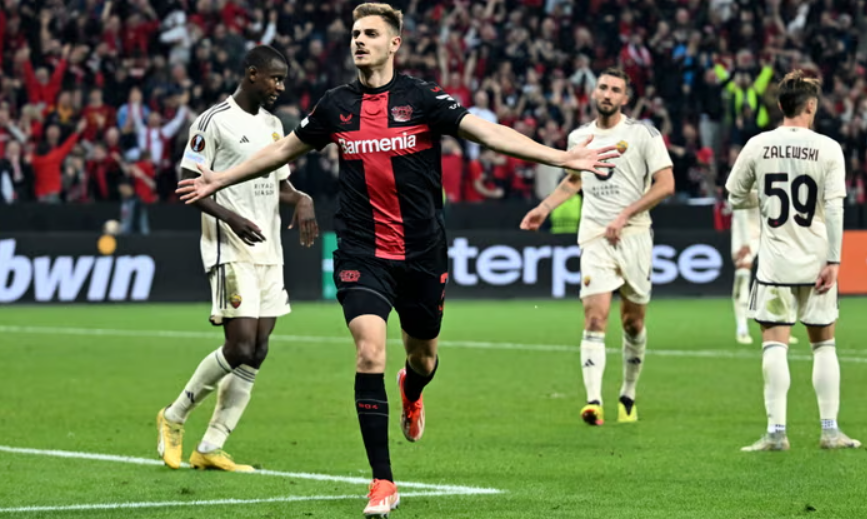 Leverkusen till final i Europa League och sätter rekord med sent oavgjort mot Roma