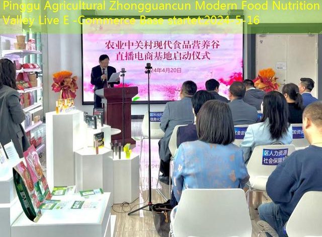 Pinggu Agricultural Zhongguancun Modern Food Nutrition Valley Live E -Commerce Base startet