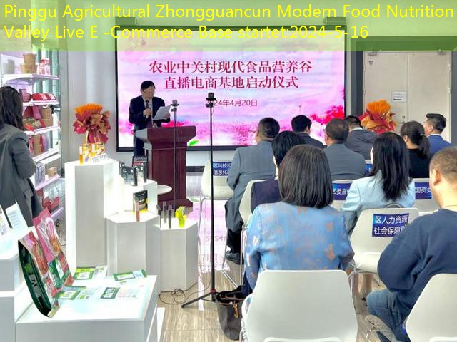 Pinggu Agricultural Zhongguancun Modern Food Nutrition Valley Live E -Commerce Base startet