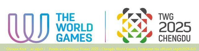 ＂Chinese Knot＂ er skjult i ＂Panda and Hibiscus Flower 2025 i Chengdu World Games. Emblemet ble offisielt utgitt