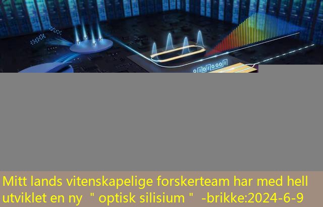 Mitt lands vitenskapelige forskerteam har med hell utviklet en ny ＂optisk silisium＂ -brikke